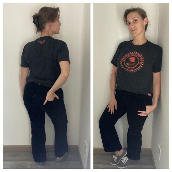 Eddie Bauer Corduroy Pants Black 8 Women’s Casual Comfy Minimalist - Picture 3 of 12